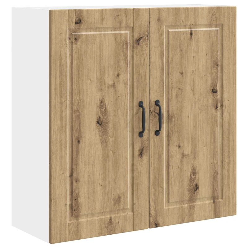 Armoire de cuisine murale moderne rangement pratique 80 x 31 x 80 cm en bois d'ingénierie chêne artisanal 02_0054407