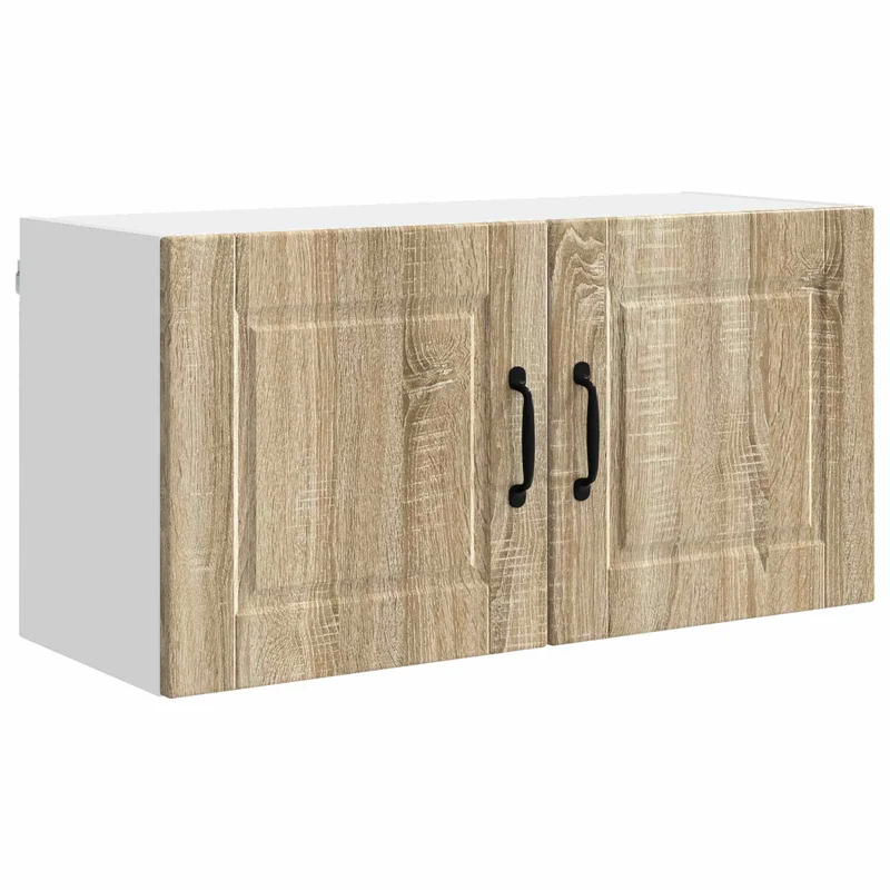 Armoire de cuisine murale moderne rangement pratique design épuré 80 x 31 x 40 cm en bois d'ingénierie chêne sonoma 02_0054282
