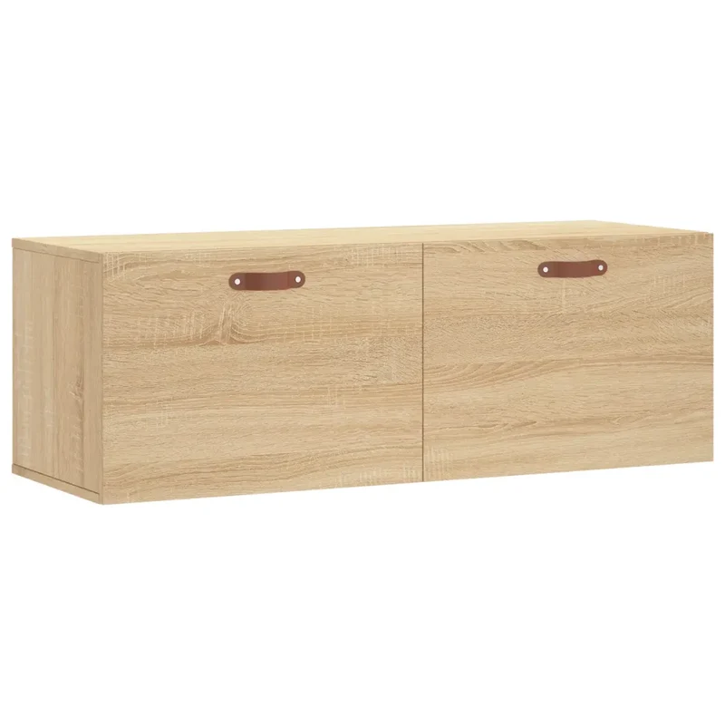 Armoire murale design moderne rangement pratique 100 x 36,5 x 35 cm en bois d'ingénierie chêne sonoma 02_0048875