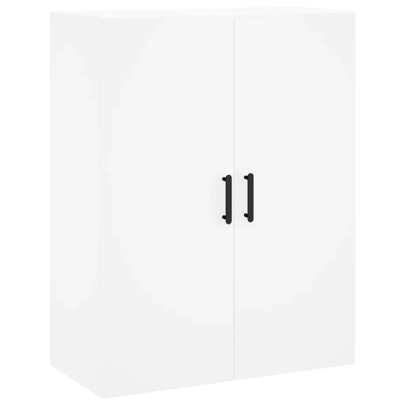 Armoire murale blanche design pratique salon chambre 69,5 x 34 x 90 cm en bois d'ingénierie blanc 02_0048586