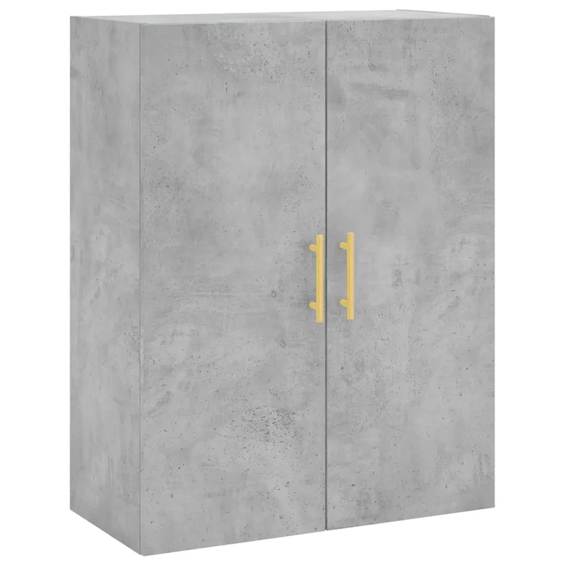 Armoire murale design pratique rangement élégant 69,5 x 34 x 90 cm en bois d'ingénierie gris béton 02_0048578