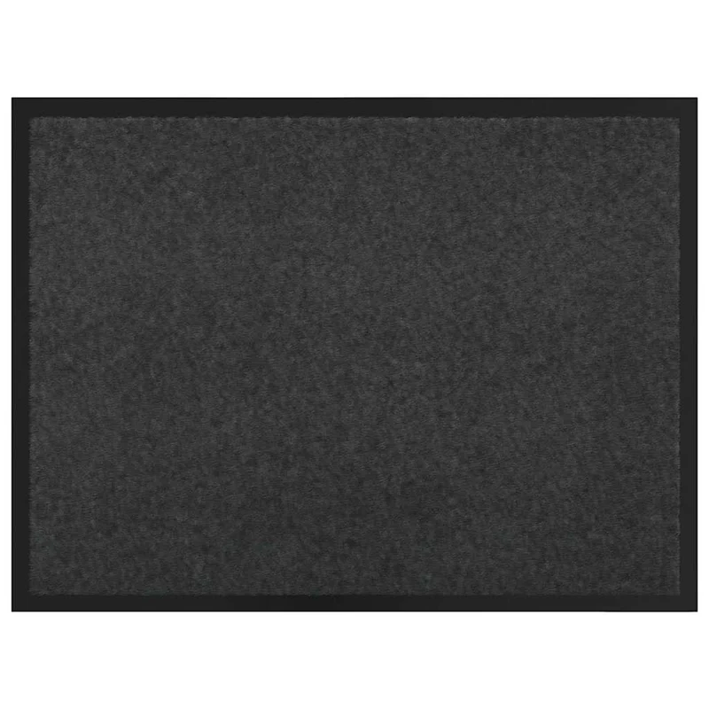 Tapis de porte rectangulaire usage intérieur 60 x 40 x 1.2 cm anti-fatigue moderne en tissu anthracite 02_0058994