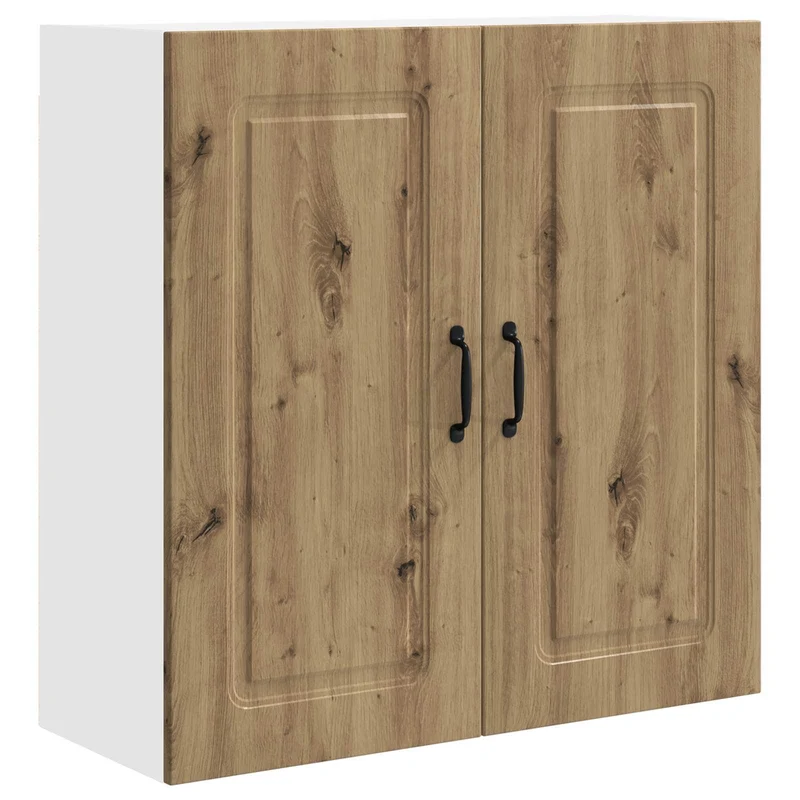 Armoire de cuisine rectangulaire moderne 80 x 31 x 80 cm grand espace de rangement en bois d'ingénierie chêne artisanal 02_0053742
