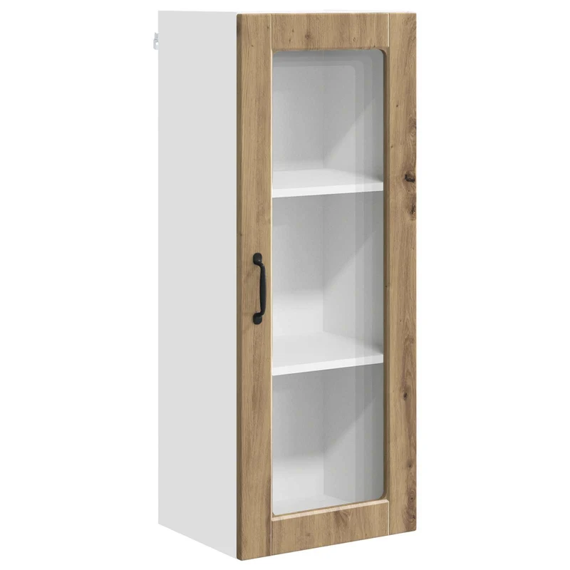 Armoire de cuisine murale moderne rangement esthétique 40 x 31 x 100 cm en bois d'ingénierie chêne artisanal 02_0054446