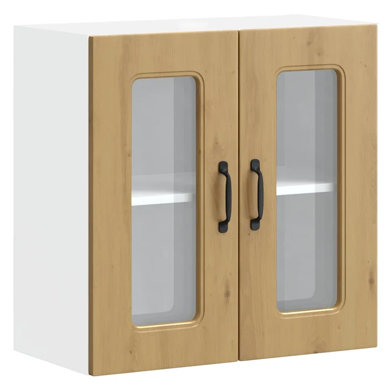 Armoire murale de cuisine design moderne rangement 60 x 31 x 60 cm en bois d'ingénierie chêne artisanal 02_0050051