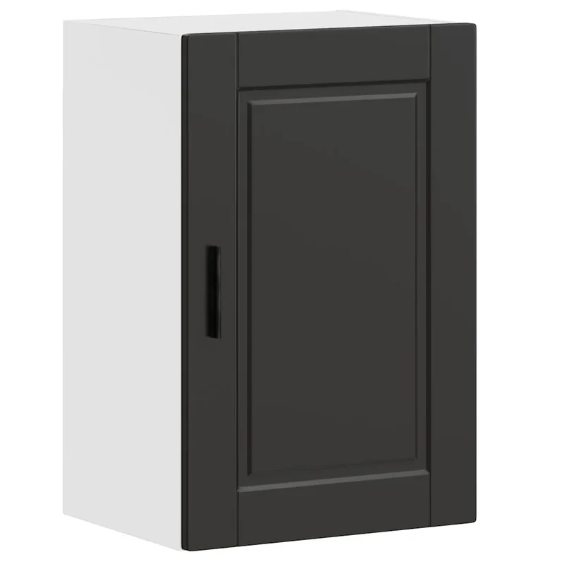 Armoire murale de cuisine moderne pratique rangement 40 x 31 x 60 cm en bois d'ingénierie noir 02_0050333