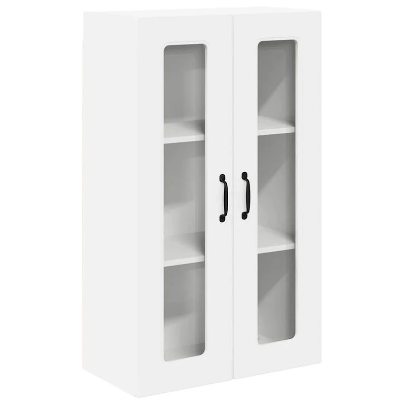Armoire de cuisine rectangulaire avec grand espace de stockage 60 x 31 x 100 cm en bois d'ingénierie blanc 02_0053853