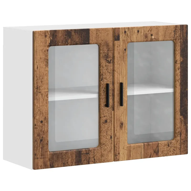Armoire murale de cuisine design pratique 80 x 31 x 60 cm en bois vieux bois 02_0050400