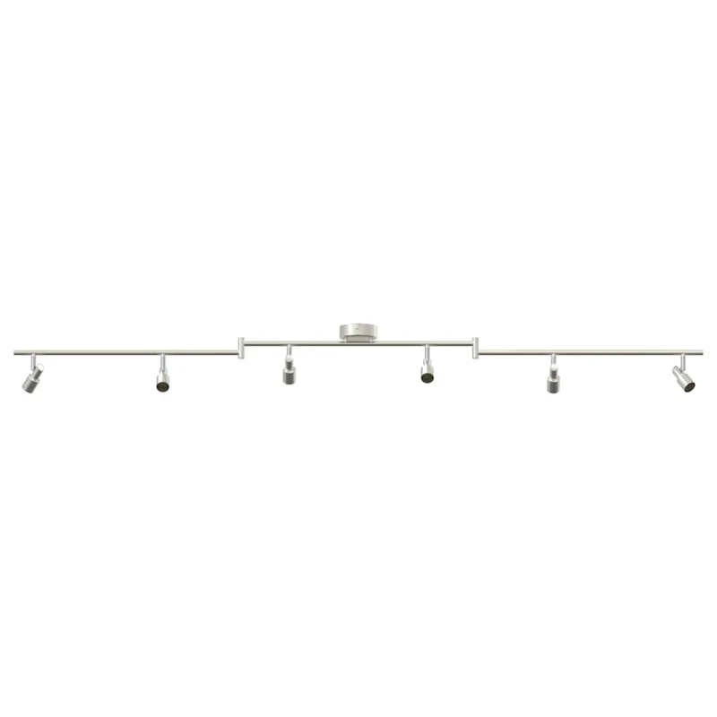 Spot de plafond moderne réglable intérieur 176,5 x 9,5 x 14 cm en acier nickel brossé 02_0058317