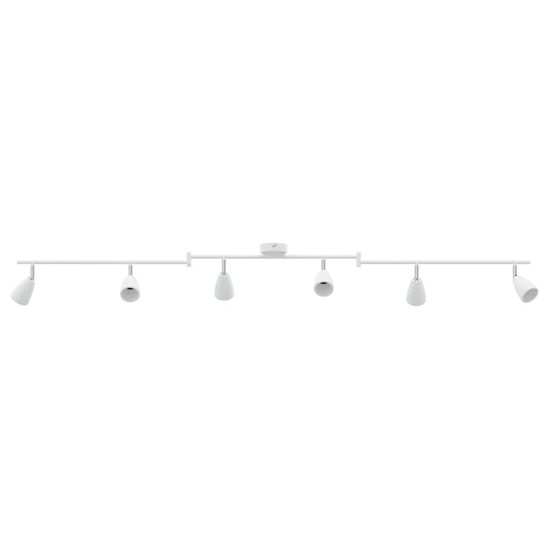 Spot de plafond moderne pivotable 25.5 x 8 x 16 cm éclairage ciblé minimaliste en métal blanc 02_0058322