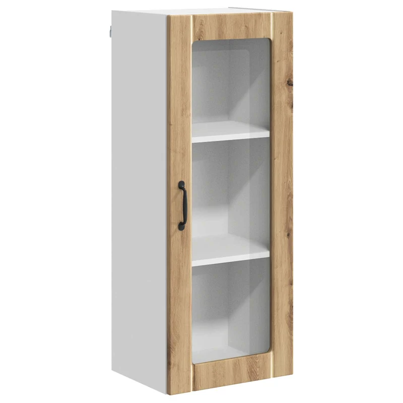 Armoire de cuisine rectangulaire moderne avec rangement pratique 40 x 31 x 100 cm en bois d'ingénierie chêne artisanal 02_0054121