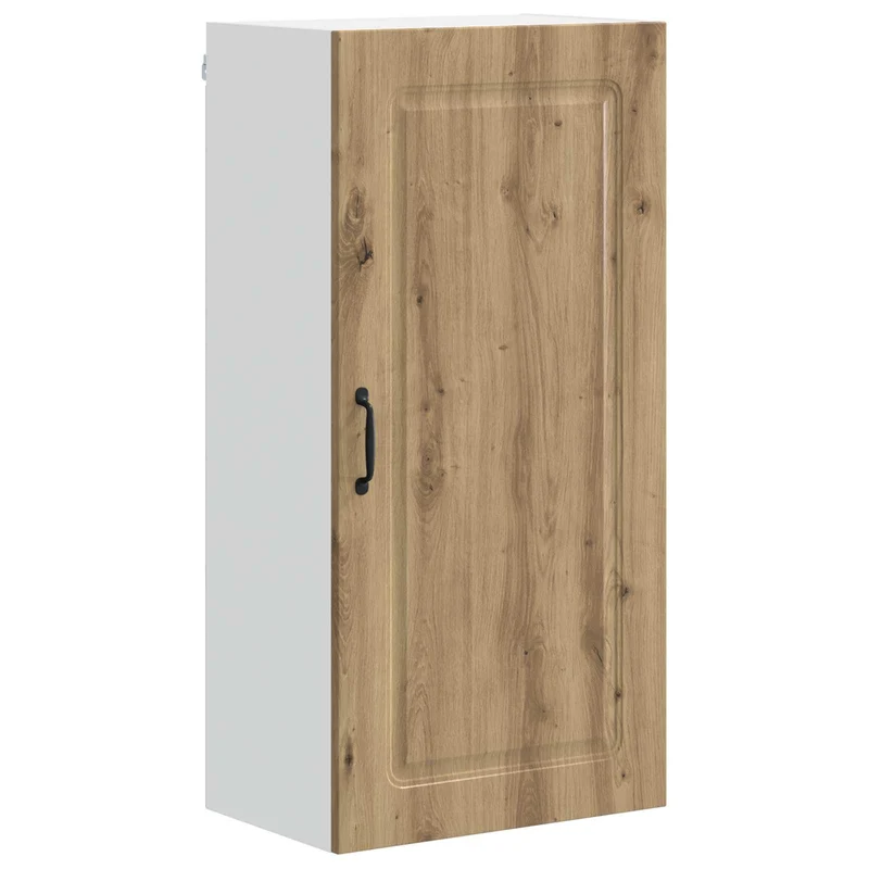 Armoire de cuisine rectangulaire moderne avec grand espace de stockage 50 x 31 x 100 cm en bois d'ingénierie chêne artisanal 02_0053812