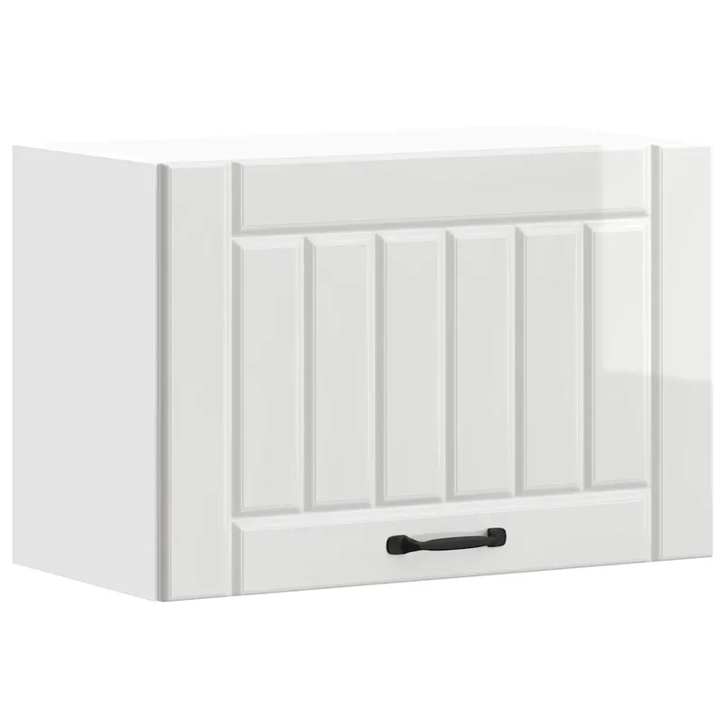 Armoire murale de cuisine grande capacité 60 x 31 x 40 cm pratique décorative en bois d'ingénierie blanc brillant 02_0050184