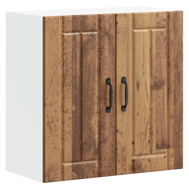 Armoire murale de cuisine design fonctionnelle vieillie 60 x 31 x 60 cm en bois d'ingénierie vieux bois 02_0050170
