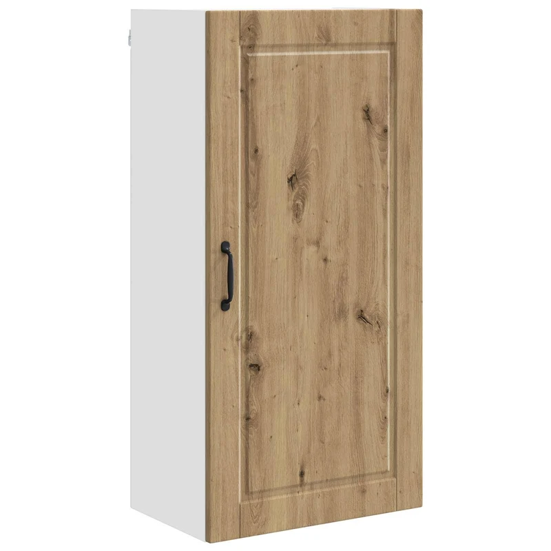 Armoire de cuisine murale moderne avec 3 étagères 50 x 31 x 100 cm en bois d'ingénierie chêne artisanal 02_0054474