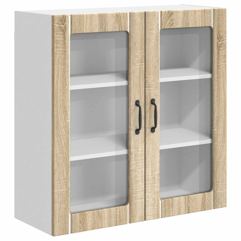 Armoire de cuisine moderne rangement pratique 80 x 31 x 80 cm en bois d'ingénierie chêne sonoma 02_0054084
