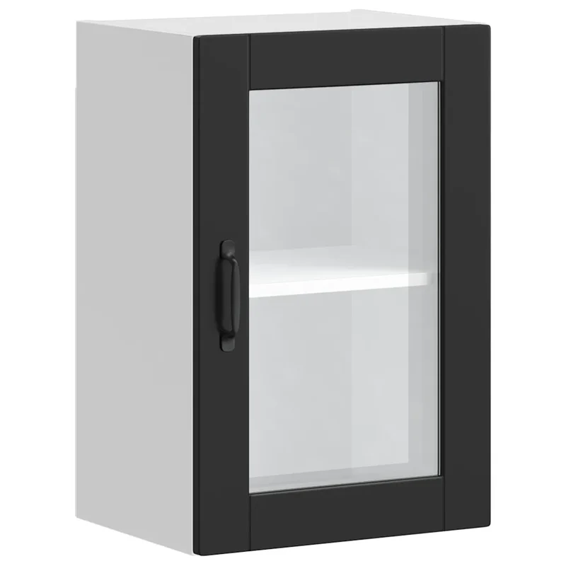 Armoire murale de cuisine design fonctionnelle 40 x 31 x 60 cm en bois noir 02_0050313