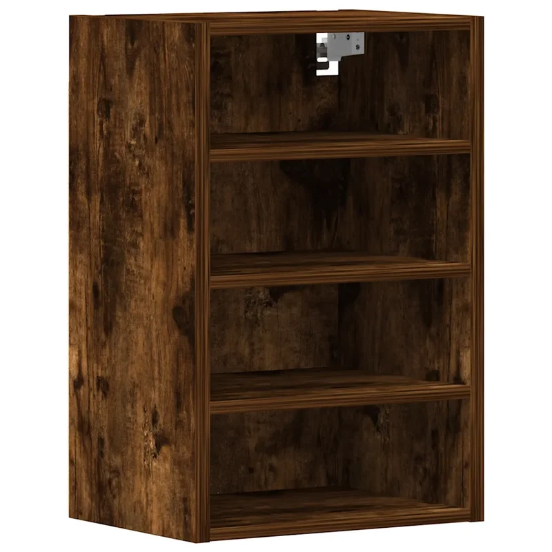Armoire suspendue moderne cuisine rangement mural 40 x 29,5 x 60 cm en bois d'ingénierie chêne fumé 02_0050451