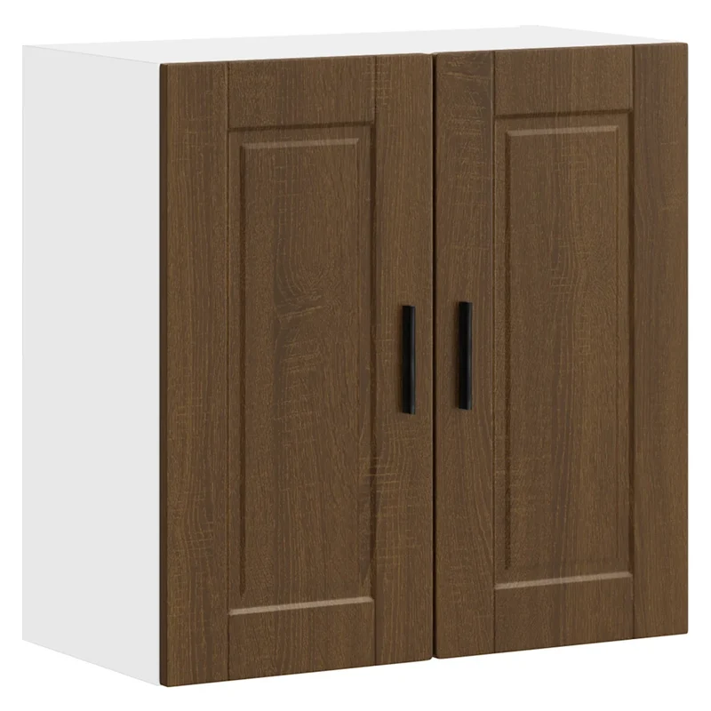Armoire murale de cuisine espace de rangement 60 x 31 x 60 cm en bois d'ingénierie chêne marron 02_0050369
