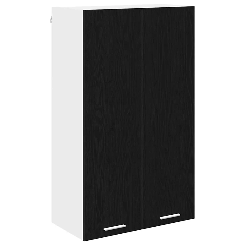 Armoire suspendue moderne avec grand espace de rangement 60 x 31 x 100 cm en bois d'ingénierie chêne noir 02_0053394