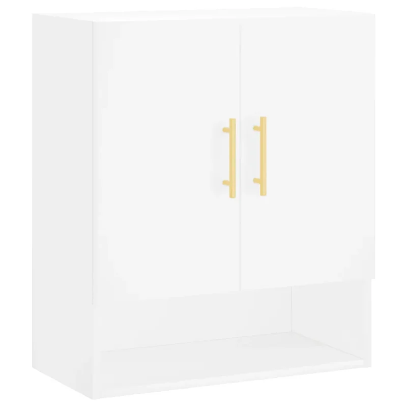 Armoire murale moderne blanche 60 x 31 x 70 cm grand espace de rangement finition mate en bois d'ingénierie blanc 02_0048755
