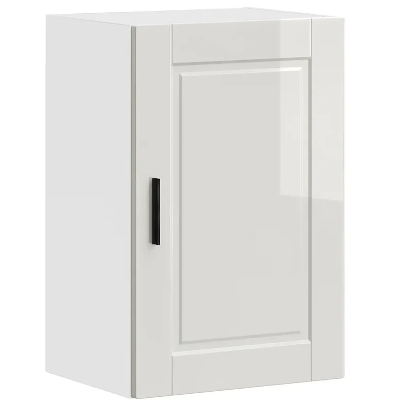 Armoire murale de cuisine moderne optimisation espace 40 x 31 x 60 cm en bois d'ingénierie blanc brillant 02_0050334