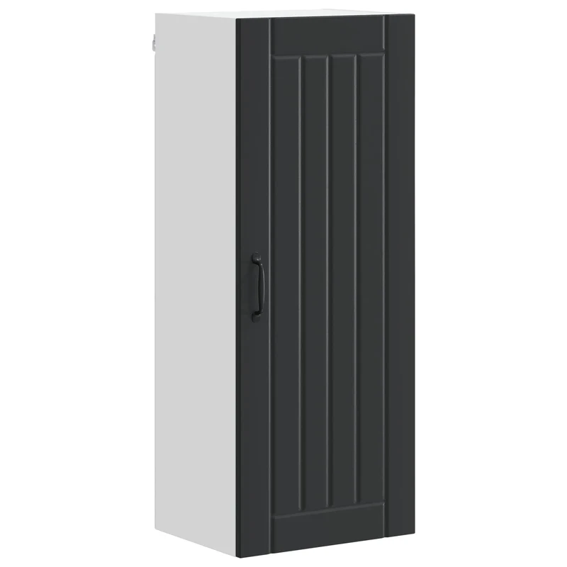 Armoire de cuisine moderne rangement pratique 40 x 31 x 100 cm en bois d'ingénierie noir 02_0054133