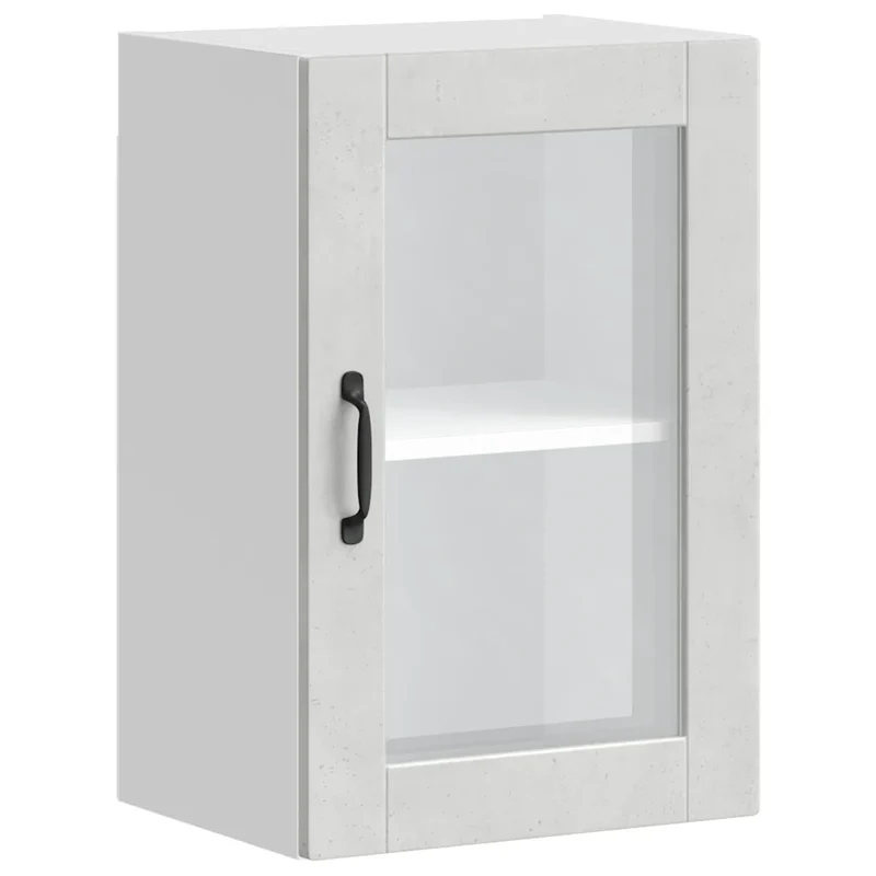 Armoire murale de cuisine en bois d'ingénierie 40 x 31 x 60 cm design pratique rangement en gris béton 02_0050316