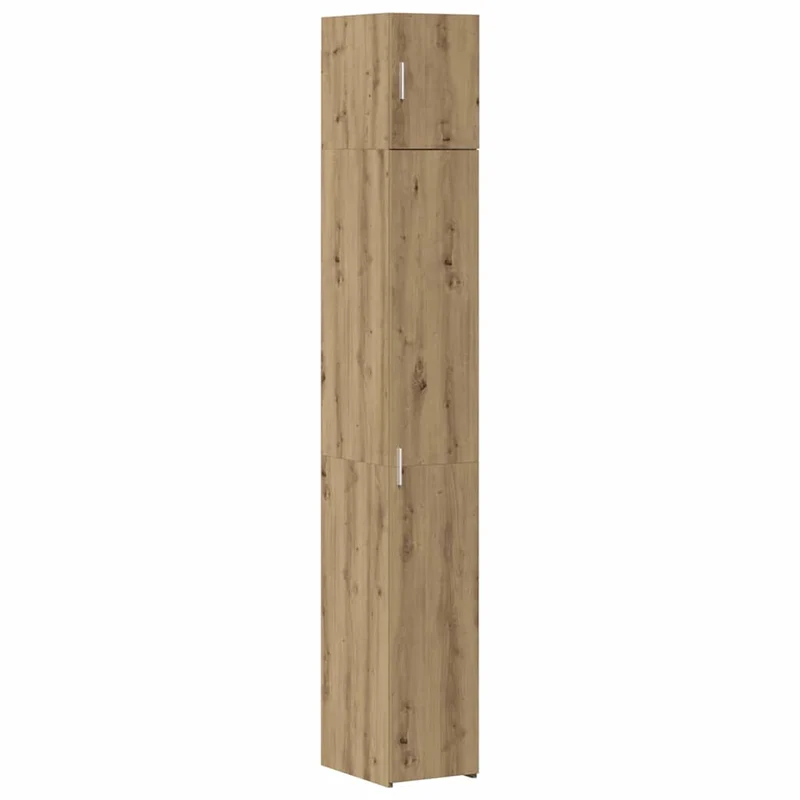 Armoire de rangement moderne minimaliste bureau salon 30 x 42 x 225 cm espace de stockage en bois d'ingénierie chêne artisanal 02_0055997