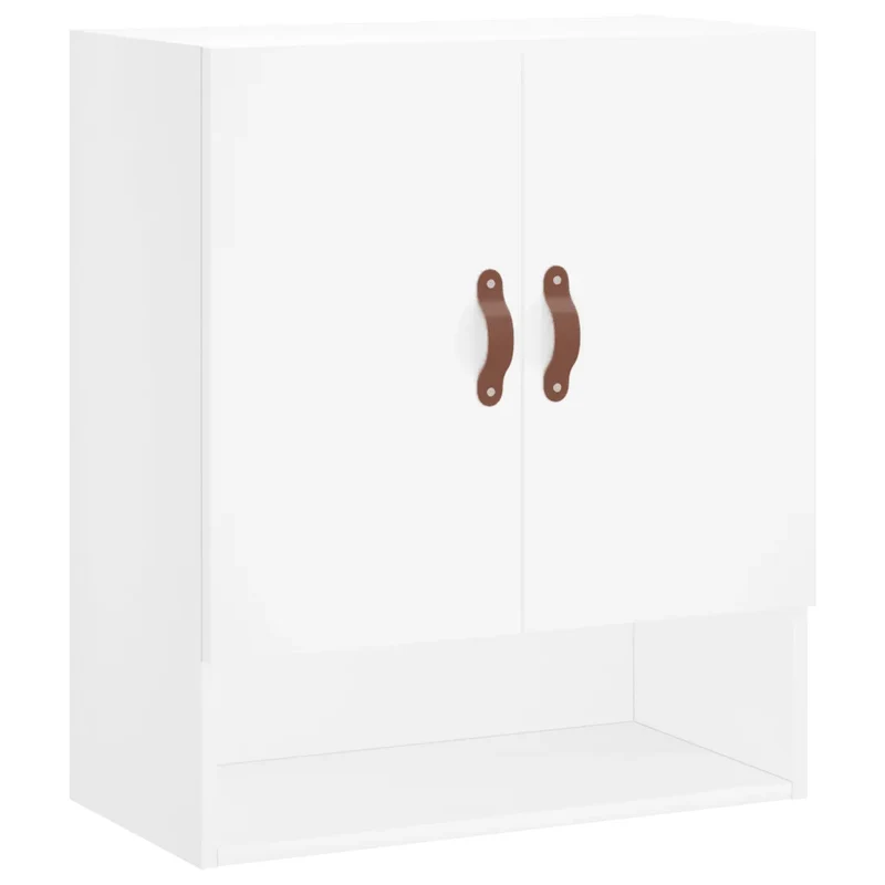 Armoire murale blanc 60 x 31 x 70 cm grand espace de rangement pratique design minimaliste en bois d'ingénierie blanc 02_0048750