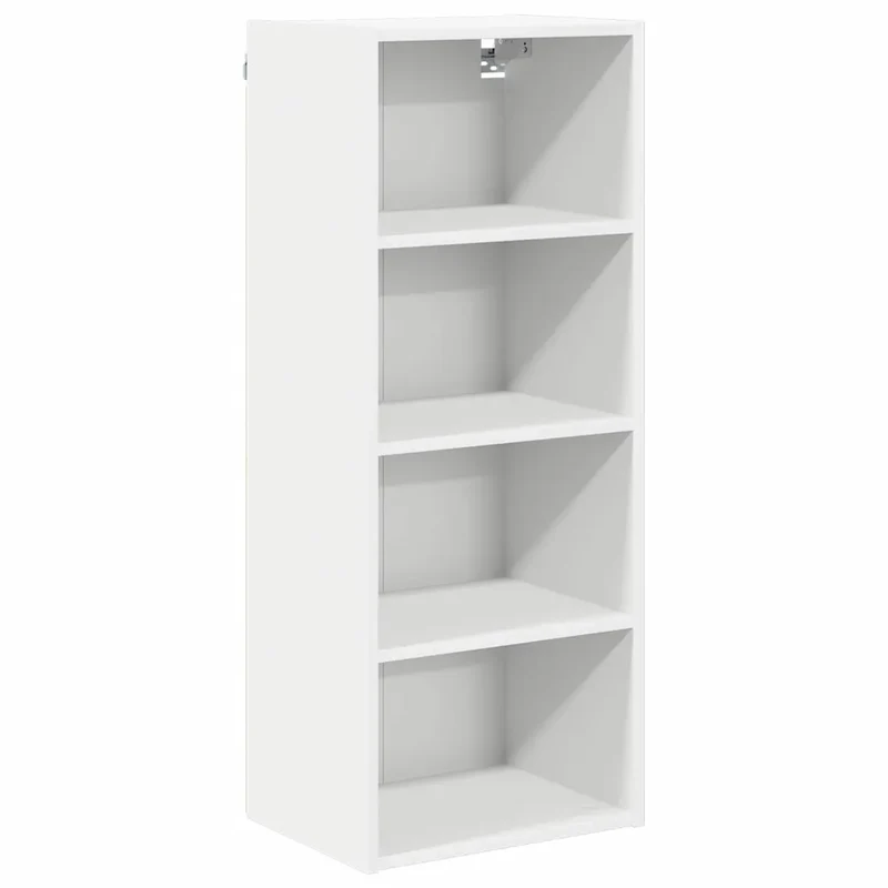 Armoire suspendue moderne avec grand espace de stockage 40 x 29,5 x 100 cm en bois d'ingénierie blanc 02_0053505