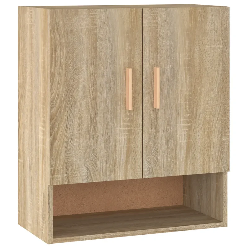 Armoire murale scandinave rangement design 60 x 31 x 70 cm en bois d'ingénierie chêne sonoma 02_0048043