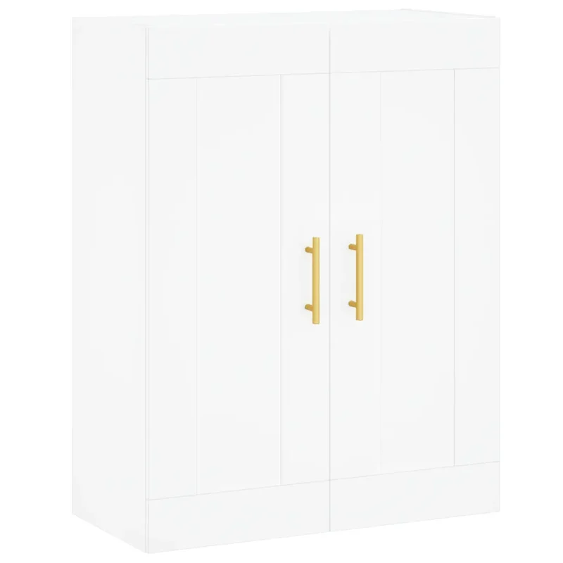 Armoire murale élégante avec 3 compartiments 69,5 x 34 x 90 cm en bois d'ingénierie blanc 02_0048902