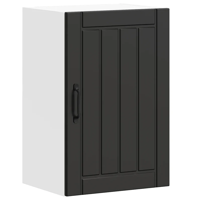 Armoire murale de cuisine design moderne 40 x 31 x 60 cm grand espace rangement en bois d'ingénierie noir 02_0050143