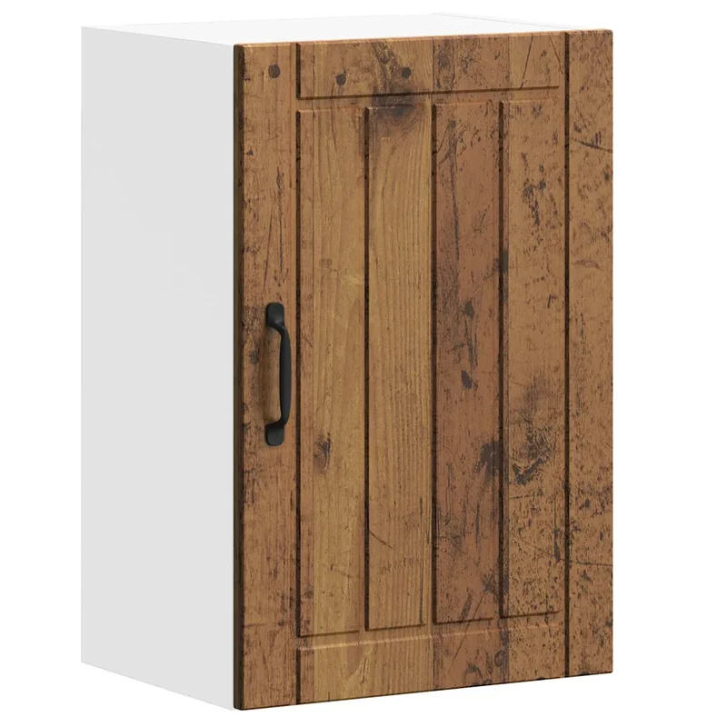Armoire murale de cuisine Lucca 40 x 31 x 60 cm grand espace de rangement design mural en bois d'ingénierie vieux bois 02_0050150
