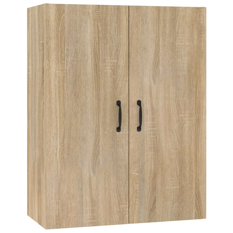 Armoire suspendue murale 69,5 x 34 x 90 cm grande capacité rangement moderne en bois d'ingénierie chêne sonoma 02_0048018
