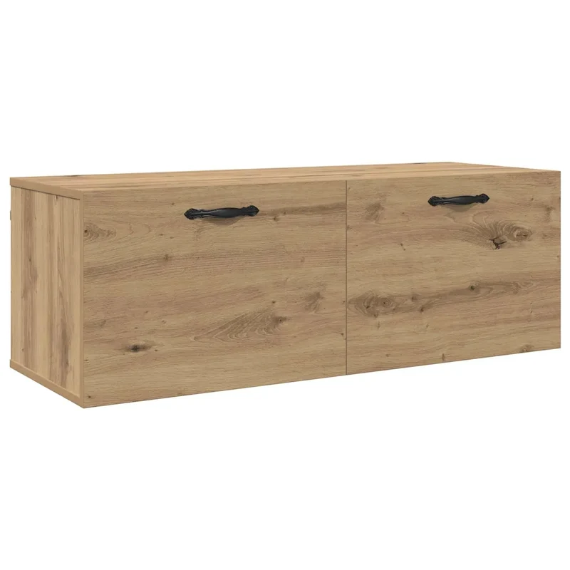 Armoire murale moderne rangement pratique 100 x 36,5 x 35 cm en bois d'ingénierie chêne artisanal 02_0052501