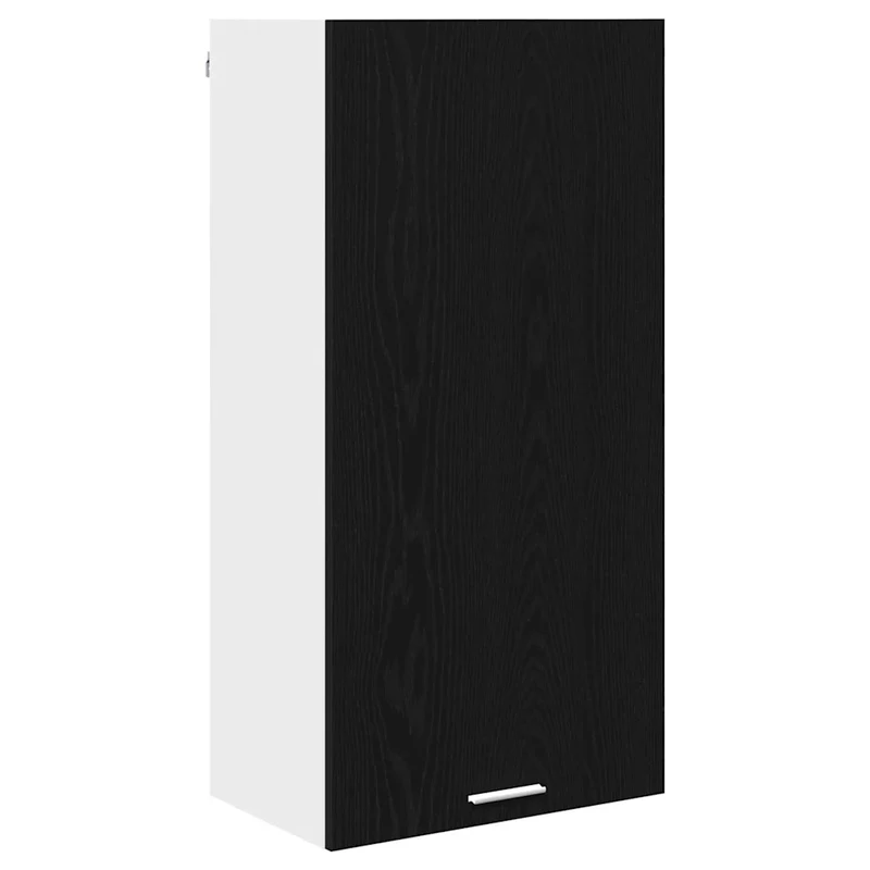 Armoire suspendue moderne intérieur rangement spacieux 50 x 31 x 100 cm en bois d'ingénierie noir 02_0053386