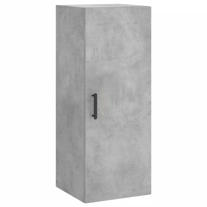 Armoire murale élégante pratique rangement minimaliste 34,5 x 34 x 90 cm en bois d'ingénierie gris béton 02_0048667