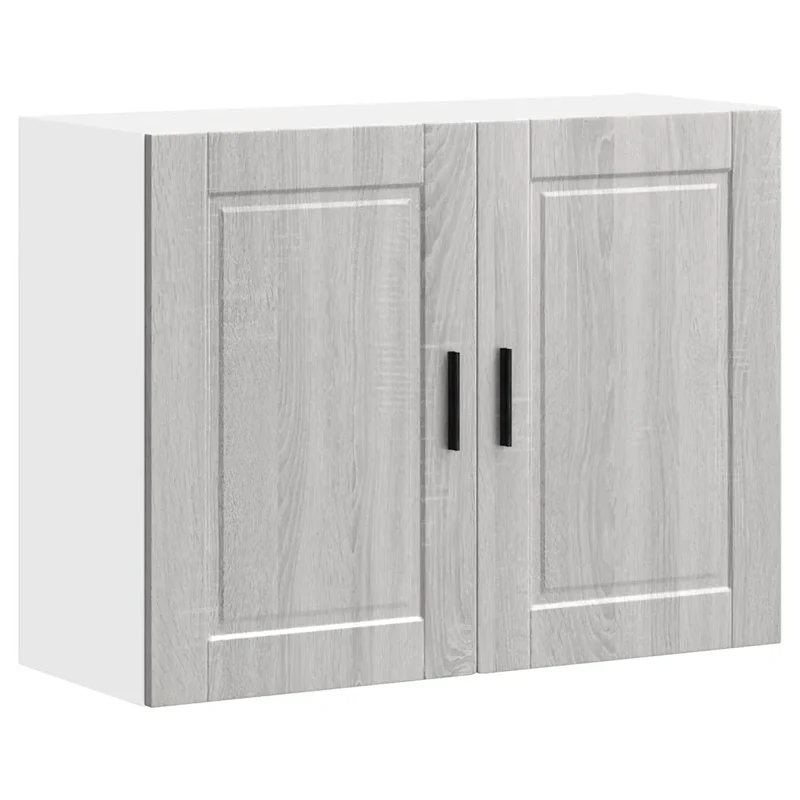Armoire murale de cuisine Porto rangement optimisé 80 x 31 x 60 cm en bois d'ingénierie sonoma gris 02_0050378
