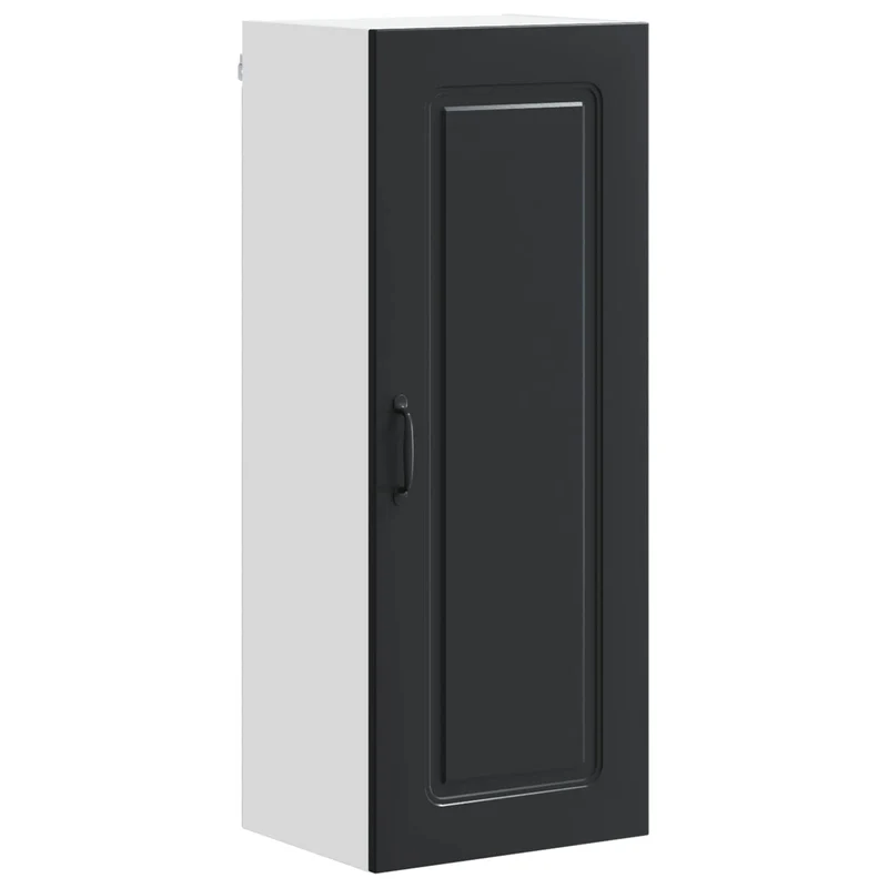 Armoire de cuisine design moderne rangement pratique 40 x 31 x 100 cm en bois d'ingénierie noir 02_0053794