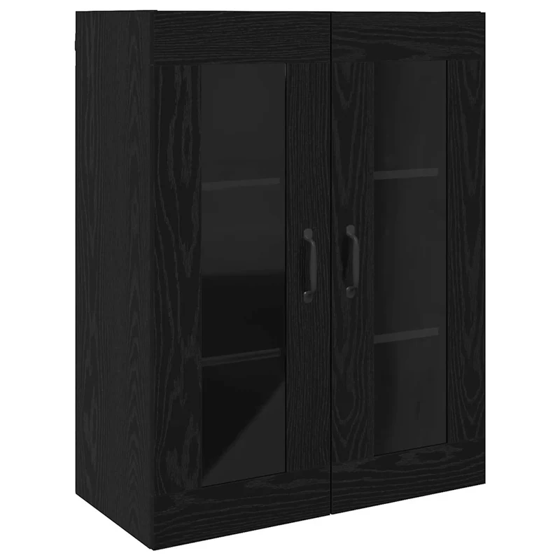 Armoire murale suspendue moderne design chic 69,5 x 34 x 90 cm en bois d'ingénierie noir 02_0052475