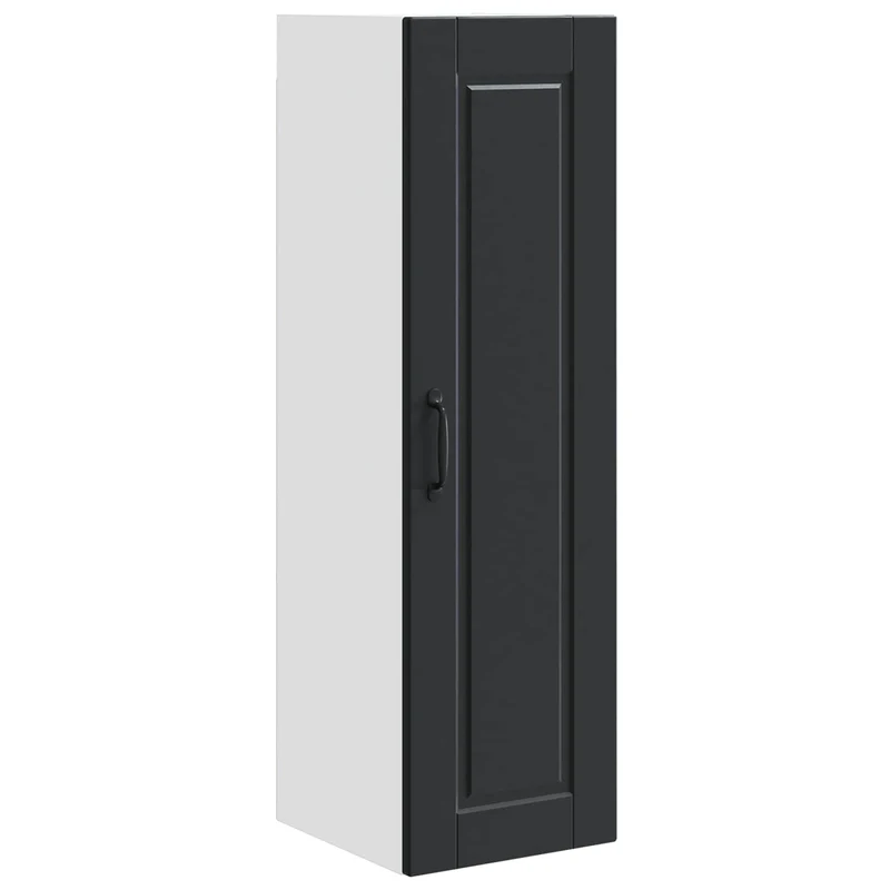 Armoire de cuisine moderne rangement pratique 30 x 31 x 100 cm en bois d'ingénierie noir 02_0054448