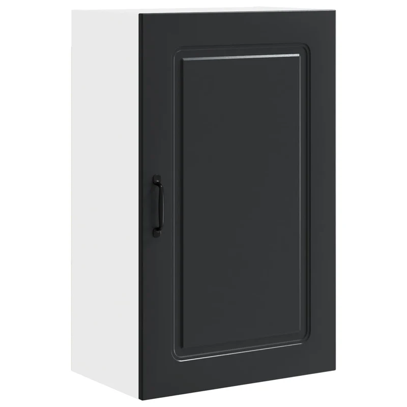 Armoire de cuisine moderne avec grand espace de stockage 50 x 31 x 80 cm en bois d'ingénierie noir 02_0053714