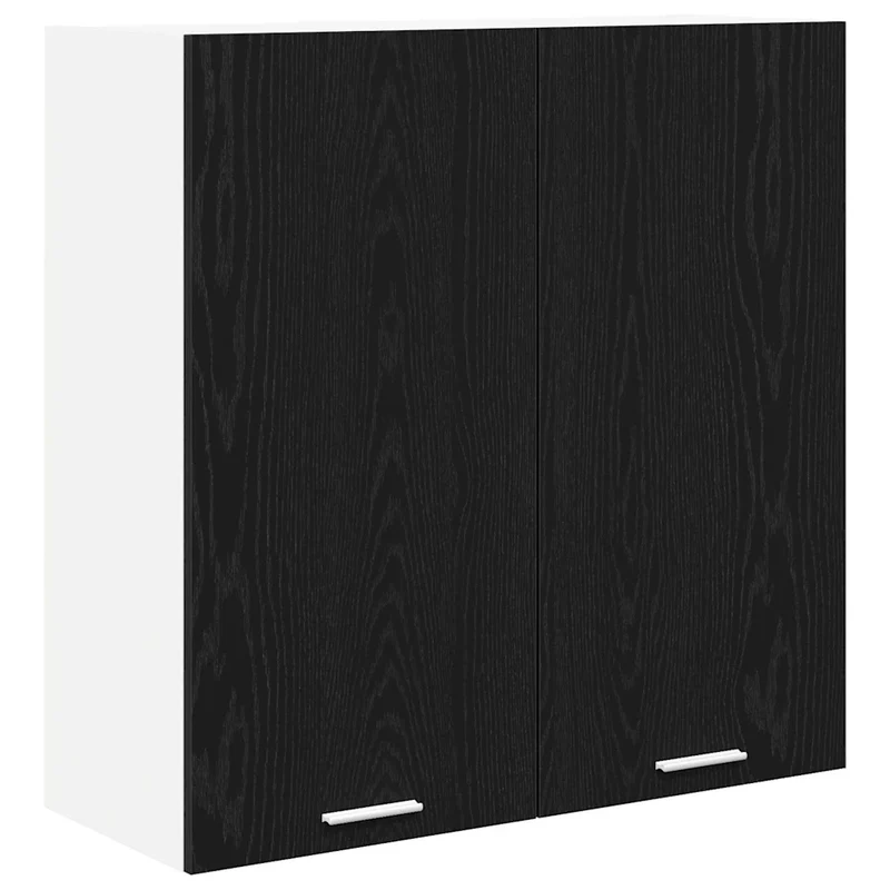 Armoire suspendue moderne grande capacité rangement 80 x 31 x 80 cm en bois d'ingénierie chêne noir 02_0053322