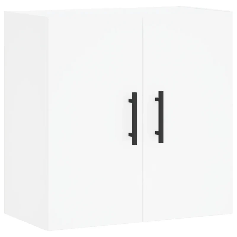 Armoire murale blanche 60 x 31 x 60 cm bois d'ingénierie rangement pratique design épuré 02_0048821