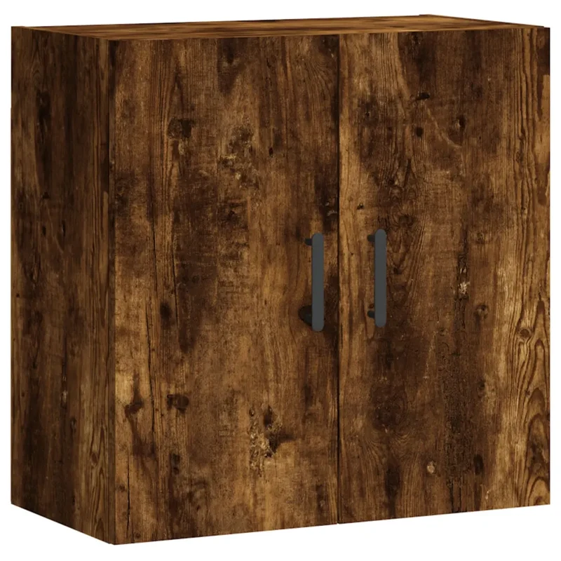 Armoire murale moderne pratique rangement 60 x 31 x 60 cm en bois d'ingénierie chêne fumé 02_0048812