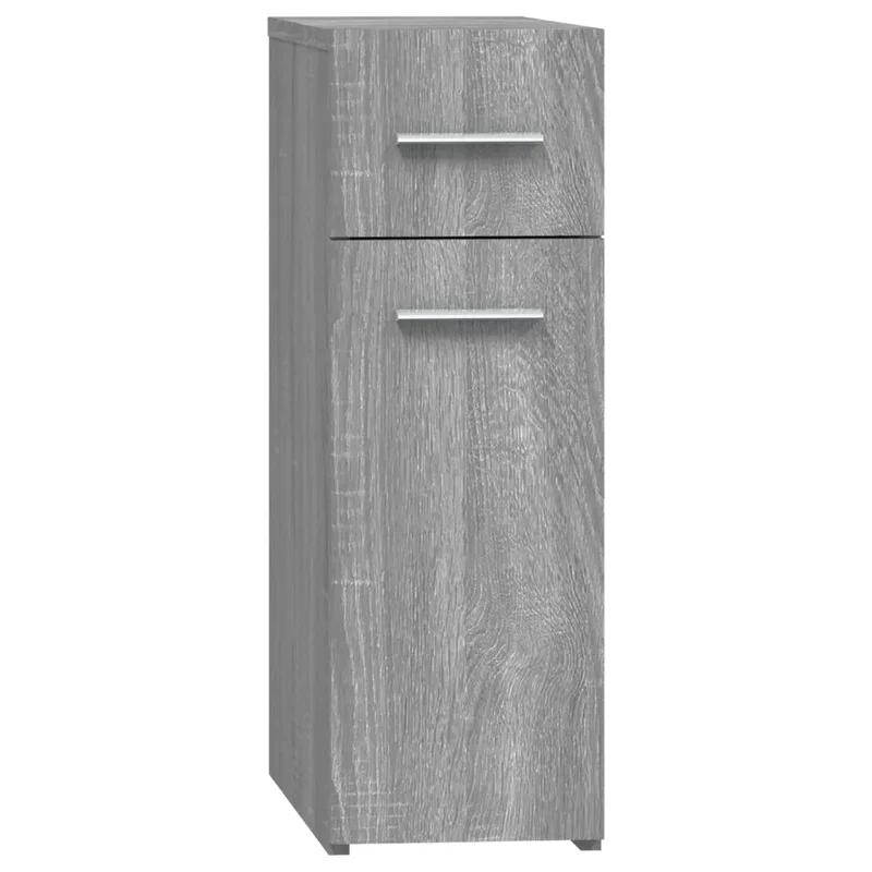 Armoire apothicaire spacieuse rangement 20 x 45,5 x 60 cm finition mate en bois d'ingénierie gris 02_0048250