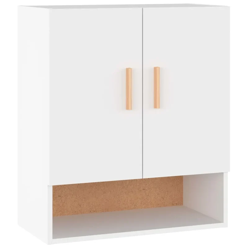 Armoire murale scandinave espace de rangement 60 x 31 x 70 cm en bois d'ingénierie blanc 02_0048042