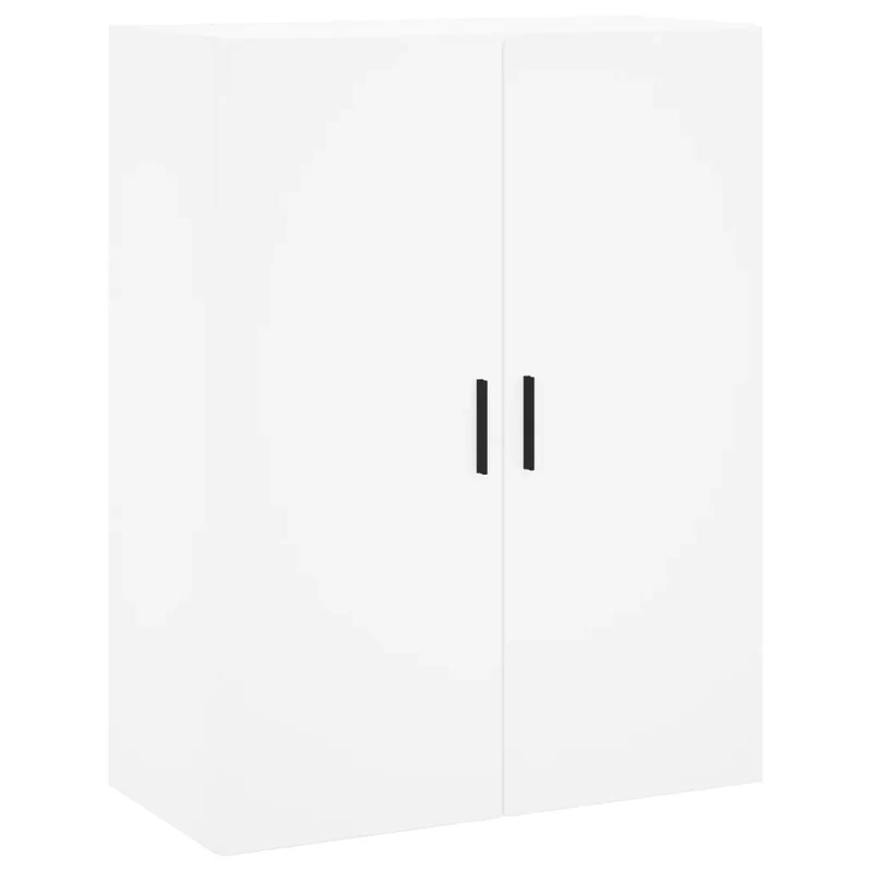 Armoire murale suspendue design pratique rangement 69,5 x 34 x 90 cm en bois d'ingénierie blanc 02_0048591